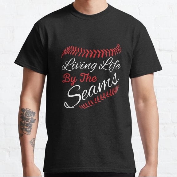 Living Life By The Seams Baseball T-shirt Softball Classic T-shirt