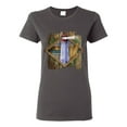 thumbnail image 1 of Living Life In The Sun Surfboards Sunsets Lighthouse Pop Culture Womens Graphic T-Shirt, Charcoal, 2XL, 1 of 3