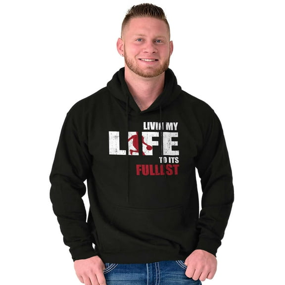 Living Life Its Fullest Basketball Hoodie Hooded Sweatshirt Men Brisco Brands S