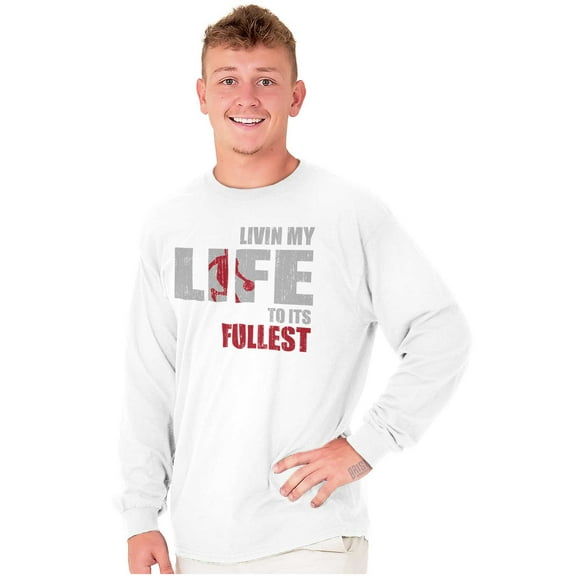 Living Life Its Fullest Basketball Men's Long Sleeve Tee T Shirt Brisco Brands S