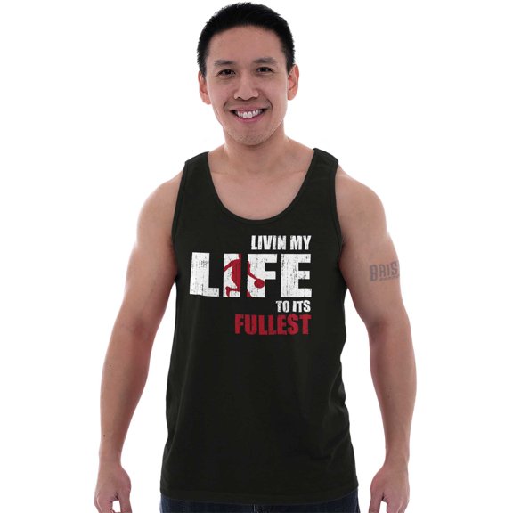 Living Life Its Fullest Basketball Mens Big & Tall Graphic Tank Top Brisco Brands 3X