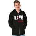 thumbnail image 1 of Living Life Its Fullest Basketball Zip Hoodie Sweatshirt Men Brisco Brands X, 1 of 6