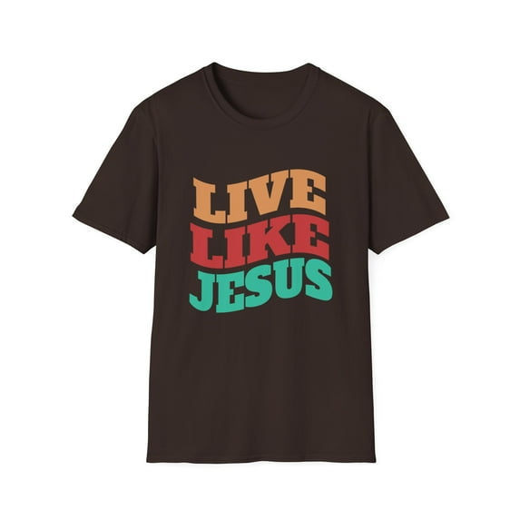 Living Like Jesus Religious God Christian Curved Letter