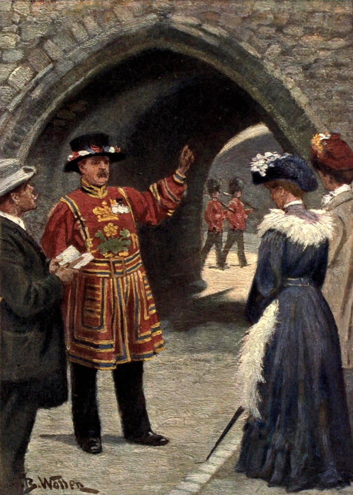 Living London 1902 Beefeater Canvas Art - William Barnes Wollen (24 x 36)