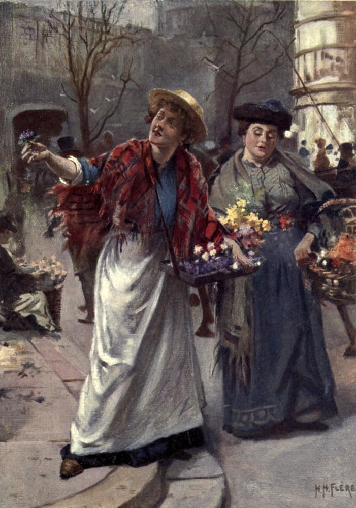 Living London 1902 The Flower Girl Canvas Art - Herbert H FlÔø?re (24 x 36)