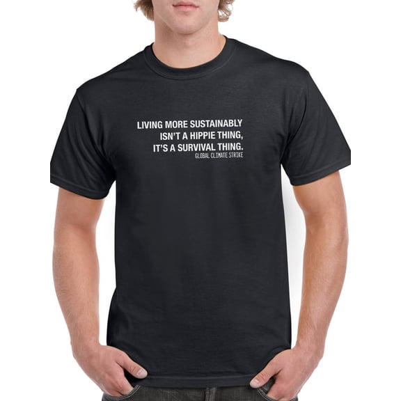 Living More Sustainable T-Shirt Men -Smartprints Designs, Male XX-Large