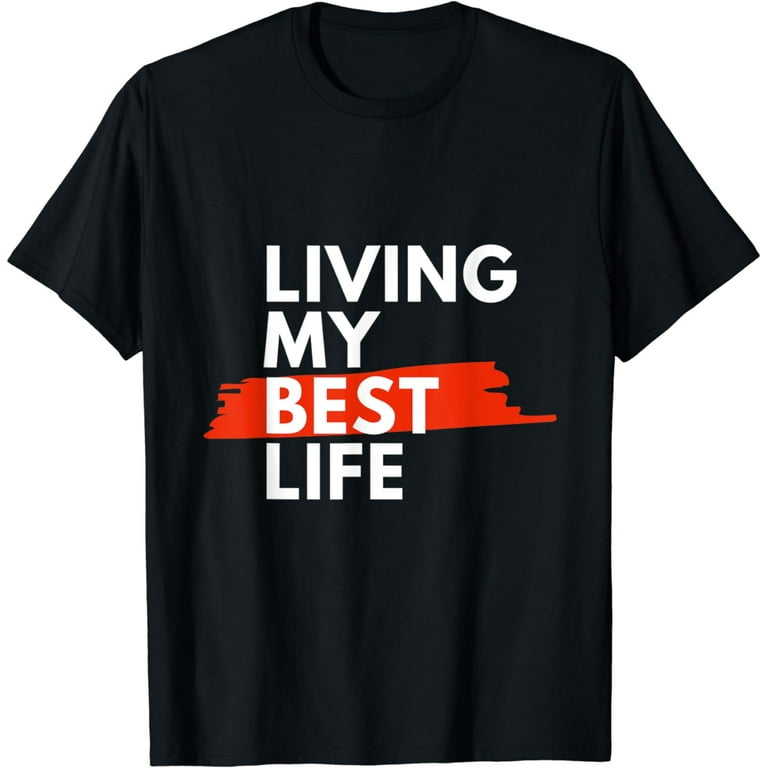 Livin' My Best Life T-Shirt | Tie-Dye Distressed Retro Style Livin' My Best Life T-Shirt | Tie-Dye Distressed Retro Style