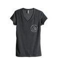 thumbnail image 1 of Living My Okayest Life Women's Fashion Relaxed V-Neck T-Shirt Tee Charcoal Grey X-Large, 1 of 3