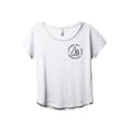 thumbnail image 1 of Living My Okayest Life Women's Fashion Slouchy Dolman T-Shirt Tee Heather White Large, 1 of 3