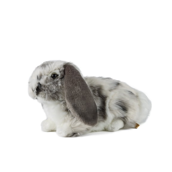 Living Nature 12" Plush Grey Dutch Lop Ear Bunny Plush Animal