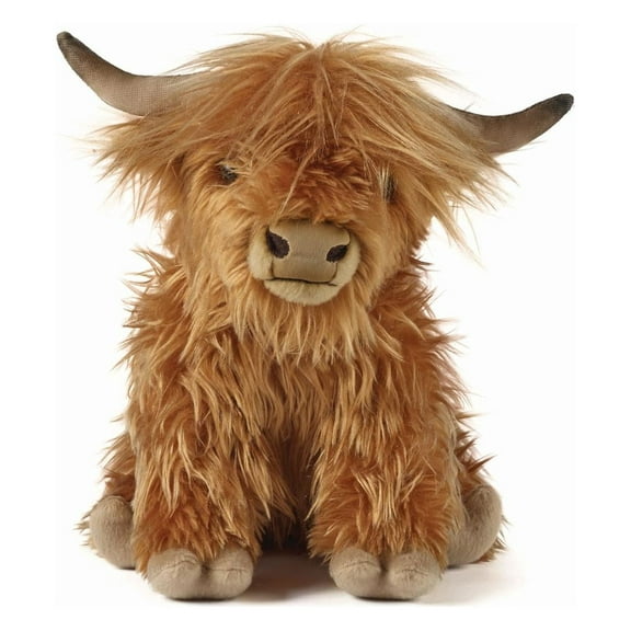 Living Nature 8" Plush Highland Cow - Soft Large Plush Animal Toy