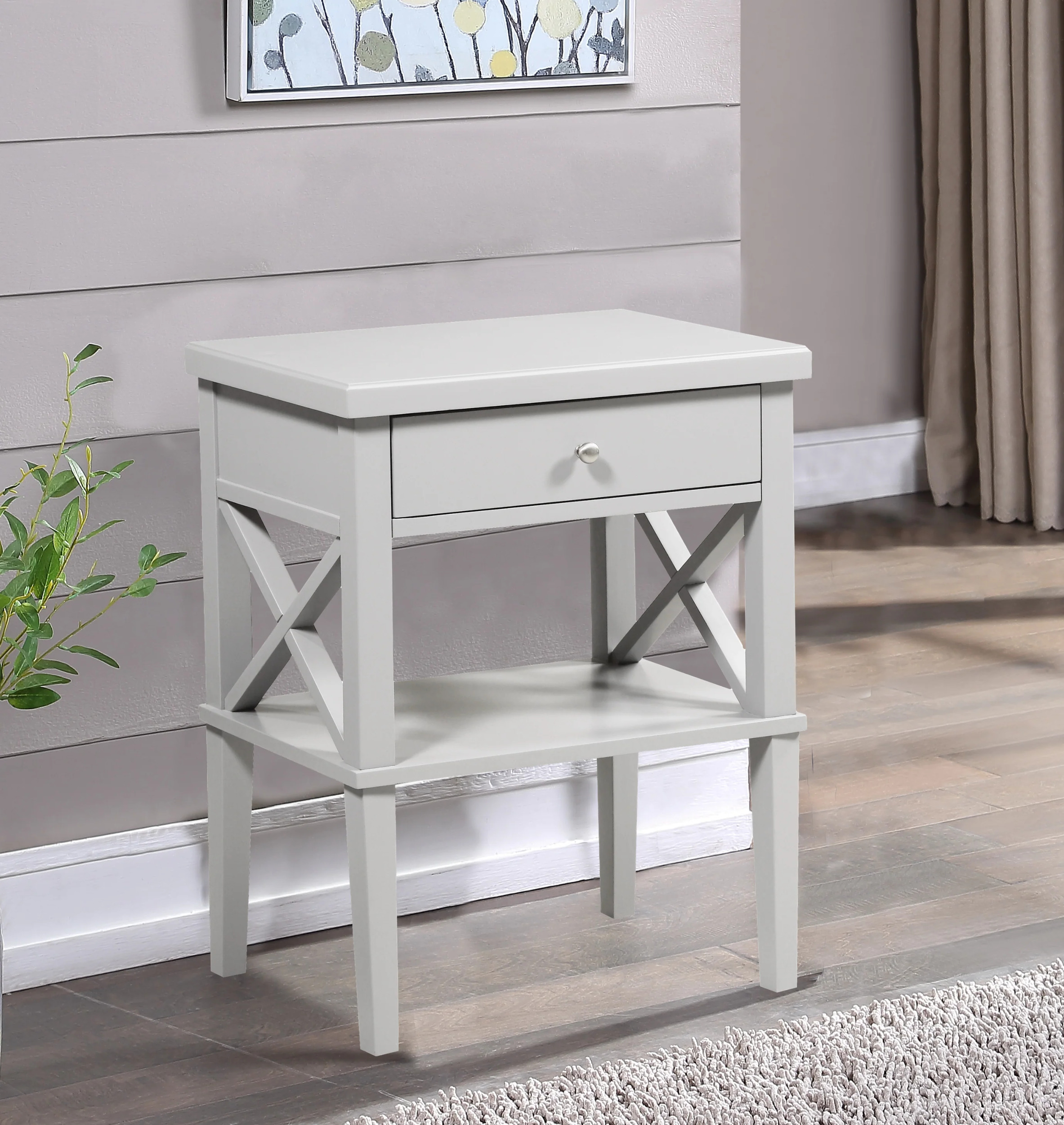 Living Pavilion Madison Dove Gray Nightstand