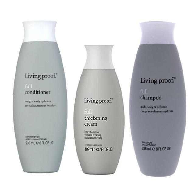 Living Proof Full Shampoo, Conditioner 8 Oz & Full Thickening Cream, 3.