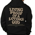 thumbnail image 1 of Living Proof of a Loving God Hoodie – Aesthetic Christian Pullover, Jesus Bible Verse Faith Based Hoodie, Unisex Casual Religious Gift for Men and Women, 1 of 7