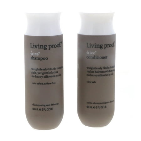 Living Proof No Frizz Conditioner, 2 oz-Living Proof No Frizz Shampoo, 2 oz