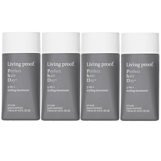 Living Proof Perfect Hair Day 5-in-1 Styling Treatment 4 oz (Pack of 4)
