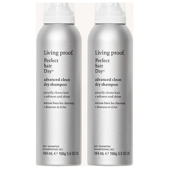 Living Proof Perfect Hair Day Advance Clean Dry Shampoo 5.5 Oz (Pack of 2)