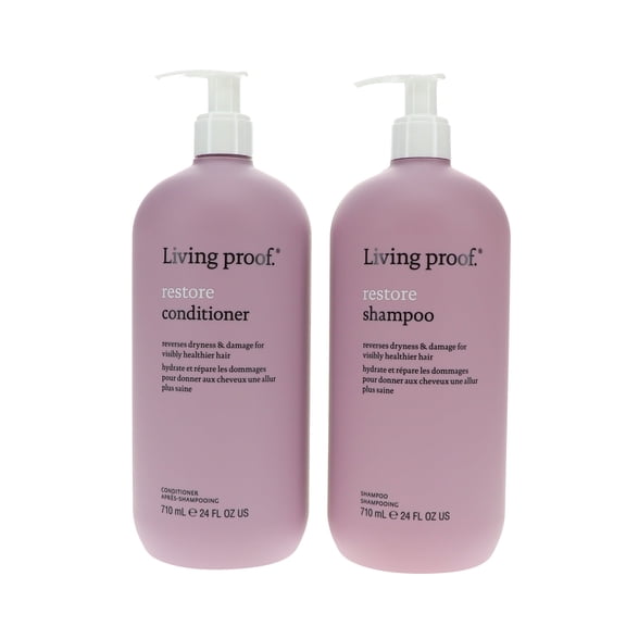 Living Proof Restore Shampoo 24 oz & Restore Conditioner 24 oz Combo Pack