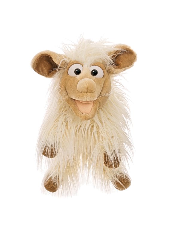 Living Puppets 18-Inch Plush White Lamb Hand Puppet, Cuddly Toy for Kids, Ideal for Ages 3+