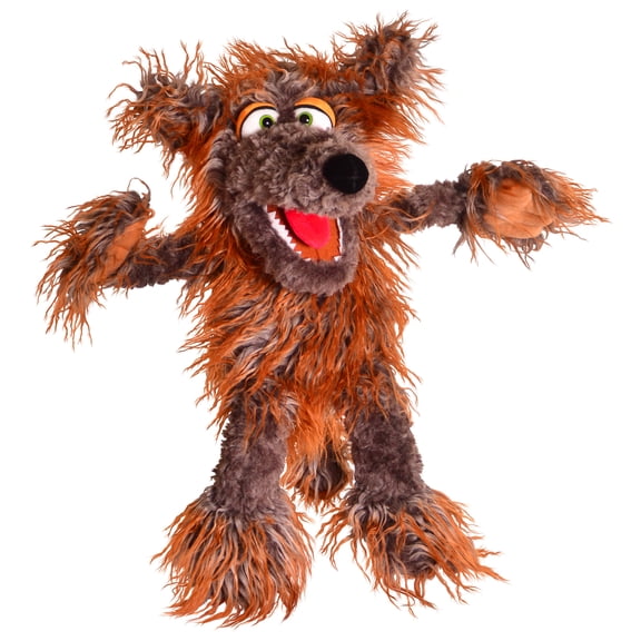 Living Puppets 20-Inch Plush Big Brown Dog Hand Puppet, Soft and Durable, Great for Storytime