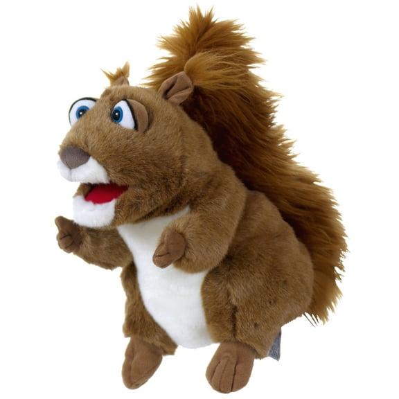 Living Puppets: Dee The Brown Squirrel - 12"P lush Hand Puppet, Handmade, Moving Mouth, Soft Animal Companion Character, Play & Develop Toy, Kids 3+