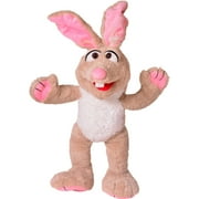 Living Puppets Herbie II The Big Rabbit - 24" Plush Hand Puppet, Handmade, Moving Mouth, Soft Animal Companion Character, Play & Develop Toy, Kids 3+