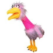 Living Puppets Loops The Pink Bird - 21" Plush Hand Puppet, Handmade Pal, Moving Mouth, Soft Animal Companion Character, Play & Develop Toy, Kids 3+