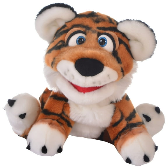Living Puppets: Rollo The Tiger Cub - 14" Plush Hand Puppet, Handmade Pal, Moving Mouth, Soft Animal Companion Character, Play & Develop Toy, Kids 3+