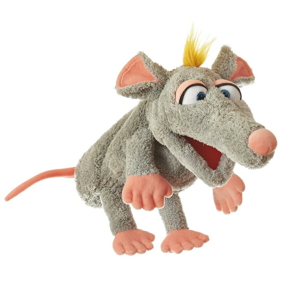 Living Puppets: Scraps The Grey Mouse - 12" Plush Hand Puppet, Handmade Pal, Moving Mouth, Soft Animal Companion Character, Play & Develop Toy, Kid 3+