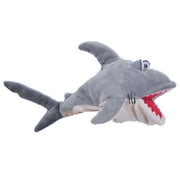 Living Puppets Snax The Friendly Shark - 12" Plush Hand Puppet, Handmade, Moving Mouth, Soft Animal Companion Character, Play & Develop Toy, Kids 3+