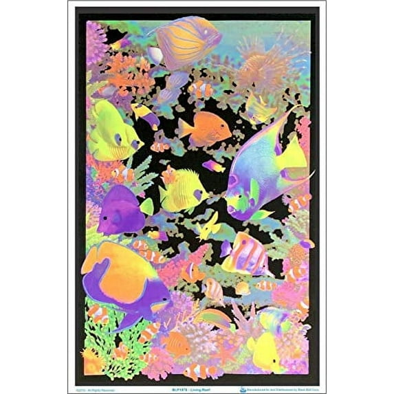 Living Reef Laminated Blacklight Poster - 23.5" x 35.5"