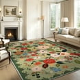 thumbnail image 1 of 8x10 ft Living Room Area Rug Machine Washable Boho Area Rug Non Slip Floral Vintage Low Pile Large Rug for Living Room, Bedroom, Farmhouse, Dining Room, Kids Playroom, 1 of 13