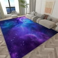 thumbnail image 1 of Living Room Area Rugs 2x3ft, Machine Washable Dream Galaxy Nebula Printed Rectangle Rug, Purple Non-slip Decoration Carpet, Soft Low Pile Floor Decorate Carpets for Bedroom, 1 of 7