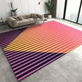 thumbnail image 1 of Living Room Area Rugs, Abstract Black Yellow Pink Striped Print Indoor Non-Slip Bedroom Rug, Soft Easy To Clean Kids Carpet For Dining Room Kitchen Office Game Room Apartment 4 x 6ft, 1 of 6