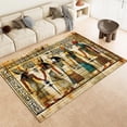 thumbnail image 1 of Living Room Area Rugs, Ancient Egyptian Art Text Rugs For Bedroom, Ancient Egyptian Papyrus Short Pile Carpet, Machine Washable Anti-Slip Rug, Printing Home Decor Carpet, 1 of 6