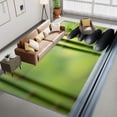 thumbnail image 1 of Living Room Area Rugs, Meditation Art Stone Bamboo Printed Design Carpet, Green Washable Rectangle Rug, Soft Short Pile Carpet For Bedroom Dining Room Non-Slip Rug, 1 of 7