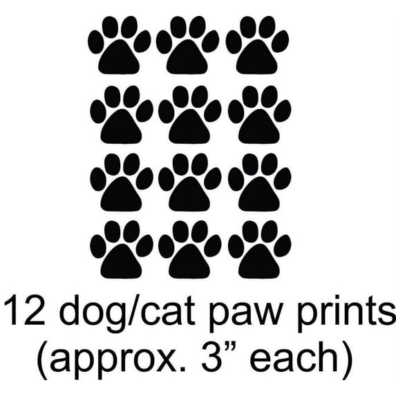 Living Room Art 12 Animal Cat Dog Paw Prints Kitchen Home Ations 12x16"