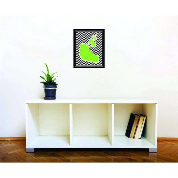 Living Room Art Creative And Interesting Northwest Canada Canadian Providence Map 16 Inches X 26 Inches