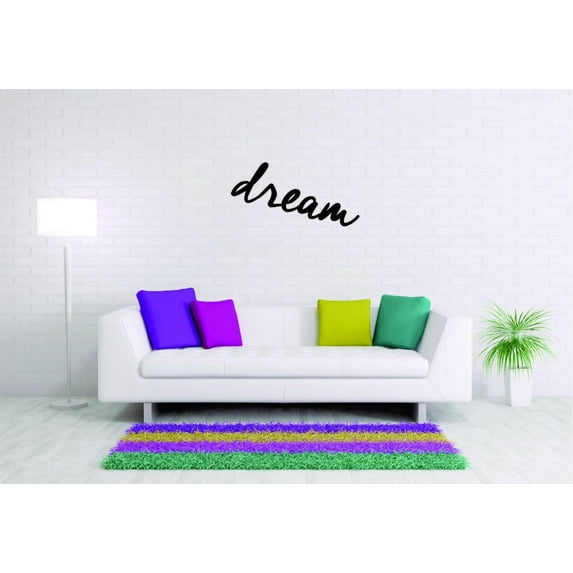 Living Room Art Dream Text Lettering Life Quote 8x20"