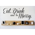 thumbnail image 1 of Living Room Art Eat Drink And Be Merry Lettering Text 12 X30", 1 of 1