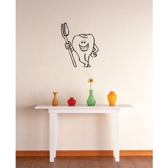 Living Room Art Giant Tooth Dental Toothbrush Image 16x24 Inches