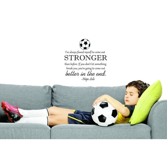 Living Room Art If You Don't Let Something Break You, Your Going To Come Out Better Hope Solo Quote Soccer 20 X 40"