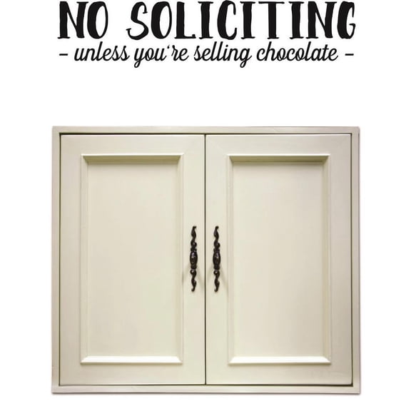 Living Room Art No Soliciting Unless You're Selling Chocolate Quote 20x40 Inches