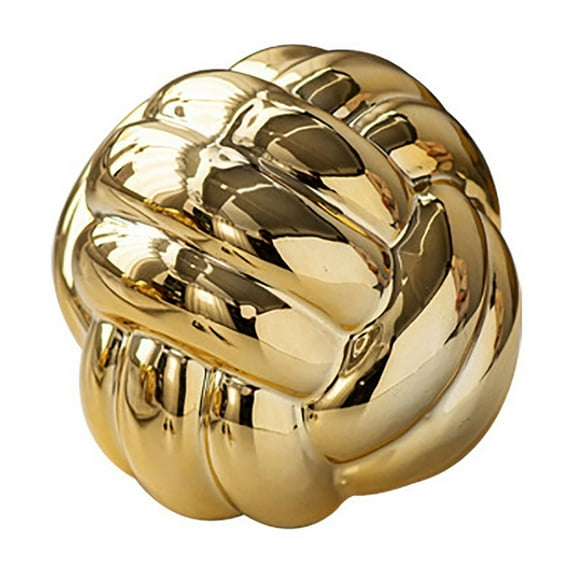 For Living Room, Bedroom, Office Desktop Chain Link Decor Modern Ceramic Knot Decor Bookshelf Decor Entryway Table Decor Coffee Table Decor Shelf Decor Accents Gold L 1PCS