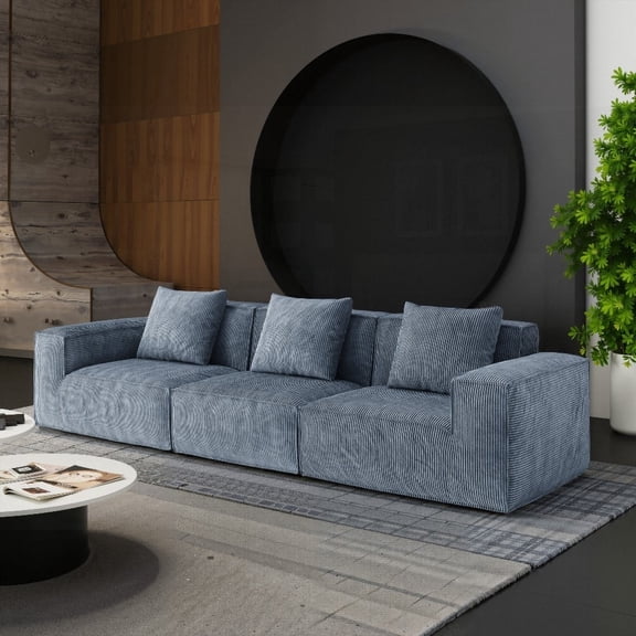 Living Room Bedroom Sofa - Plush Comfort, Independent Sections, Super Wide for Full Body Relaxation
