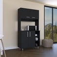 thumbnail image 1 of Living Room Cabinets 95 Pantry Kit, Four Legs, Double Door Cabinet, Three Shelves -Black,Primary Living Space Cabinets, 1 of 7