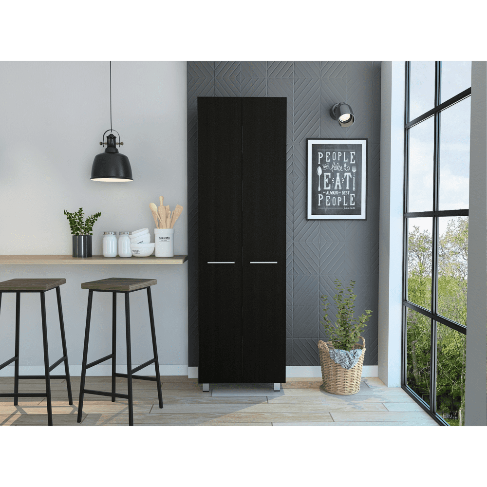 Living Room Cabinets Baleare Pantry Cabinet, Five Interior Shelves ...