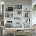 thumbnail image 1 of Living Room Cabinets Lainor 3 Piece Home Bookcase set, 74" Wide with 13 Shelves , Living Room Set Set White,Metal Cabinets, 1 of 6
