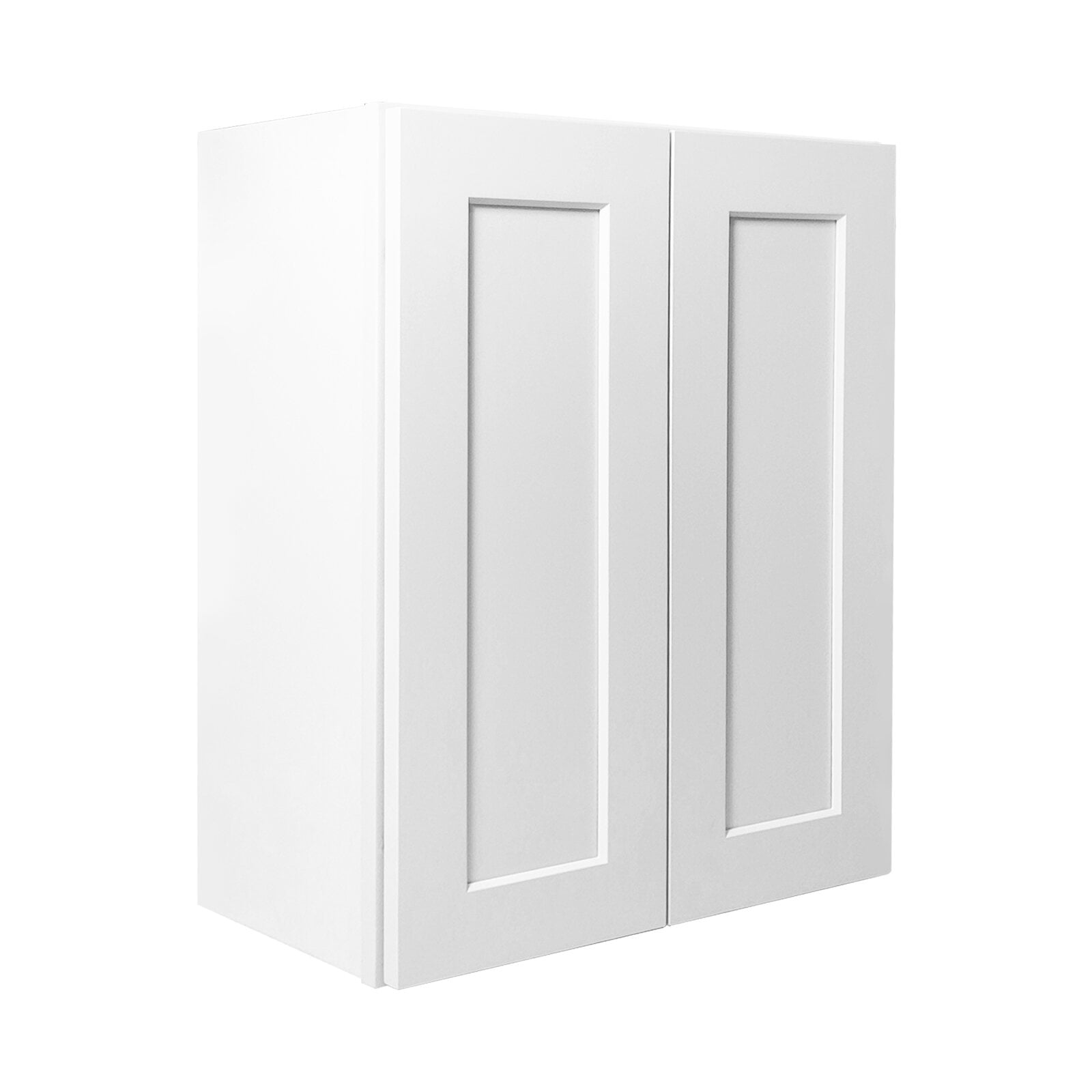 Living Room Cabinets White Solid Wood Double Door Wall Cabinet 2 Doors ...