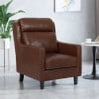 Living Room Chairs, CLUB CHAIR, Dark Brown Accent Chairs,Pu Comfortable Chairs,